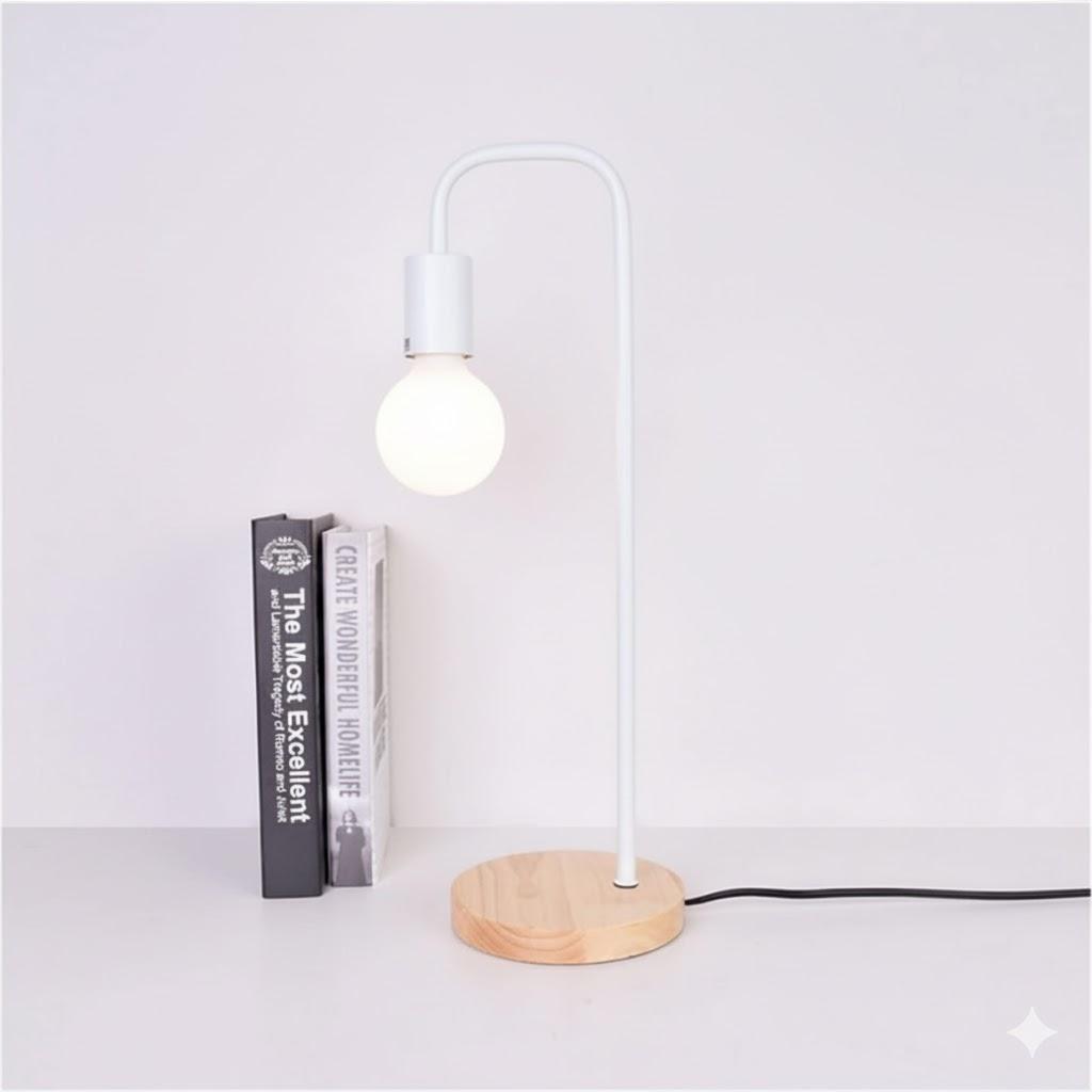 Bedside lamp Loft Vintage Desk Lamp with 2 Colors Countryside Wooden Edison Table Lamps Metal Table Fixtures Table Lamps