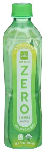 Pack of 5, Alo Organic White Grape Aloe Vera Juice, 16.9 FZ