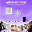 JIONIESIM Series 1X/10X Makeup Mirror with Lights, Double Sides Lighted Magnifying Mirror with 3 Colors, Height & Brightness Adjustable, Rechargeable 4000mAh Vanity Mirror (Chrome)