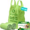 Simply Bio 13 Gallon Compostable Trash Bags Liners with Handle-Tie, Thick 0.87 Mil, 49.21 Liter, 60 Bags, Tall Kitchen Food Scrap Waste Bag, ASTM D6400, US BPI and OK Compost Home Certified
