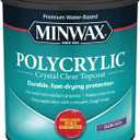 qt Minwax 63333 Clear Polycrylic Water-Based Protective Finish Satin (1 Quarts (Pack of 1))