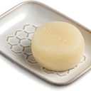 Gomakren Soap Dish for Shower, Ceramic Bar Soap Holder with Honeycomb Design, Soap Saver Tray for Bathroom Kitchen Sink, Sponge & Organizer Tray, Upscale Look, 5.5 Inch, Beige