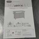 Keter Unity XL Portable Outdoor Table with Stainless Steel Top for Kitchen Prep and Outdoor Storage Cabinet for Grilling Accessories, Dark Grey