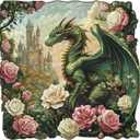 Wooden Puzzles for Adults - Dragon and Flowers Wooden Jigsaw Puzzle, Unique Animal Shaped Wood Puzzles Adult, Christmas Birthday Gifts for Friends/Family, Home Decor 8.3 * 8.4in 100pcs (Small)