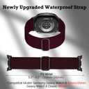 3 x Stretchy Bands Compatible for Samsung Galaxy Watch 8 Band 40mm 44mm/Galaxy Watch 8 Classic 46mm,Water-Resistant Elastic Nylon Sport Strap Men Women (Dark Wine Red)