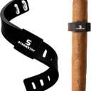 2 x StogieStay Magnetic Silicone Stogie Holder  Fits 3470 Ring Gauge  Weather-Proof Outdoor Clip for Golf Carts & Metal Surfaces for Golfers, BBQ Lovers, Camping & Fishing Fans (Black)