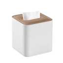 Tissue Box Cover Square, PU Leather Tissue Box Holder for Bathroom NightStands Livingroom, Decorative Modern Square Tissue Holder