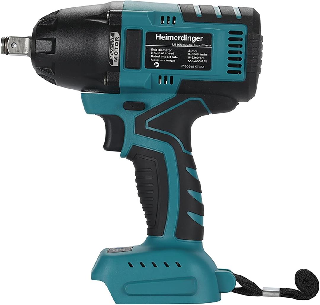 1/2 inch Cordless Impact Wrench for Makita 18V Battery, True 479 Ft-lbs (650N. m) Brushless High Torque Impact Gun for Car Home 
