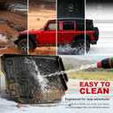Cargo Mat & Backrest Mats fit for 2018-2026 Jeep Wrangler JL Sahara Rubicon 4X4 All-Weather Trunk Mat Waterproof Durable Wrangler Accessories - (Not for 4XE/JK/Not 2-Door)