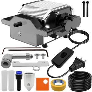 Air Assist for La-ser Cutter and Engraver, Air Assist Pump for La-ser Cutter, Stable 30L/min Airflow, for D1,D1 Pro La-ser Engraver and Other Cutter, Remove Smoke, Dust, Protect La-ser Lens.