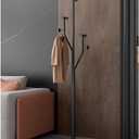 Sturdy Coat Rack, Coat Tree Freestanding Heavy Duty With Marble Base, Metal Standing Coat Rack For Bedroom, Entrance, Modern Clothes Hanger Stand For Coats, Hats, Bags (Black)