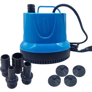 Teamson Home 1191 GPH 100W Adjustable Submersible Water Pump with a 6 ft. Power Cord and 4 Different Nozzles for Fish Tank, Pond, Aquarium, Fountains, and Hydroponic Systems, Blue