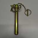 1Set Heavy Duty Steel Hitch Pin with Chain and Linchpin for Secure Mounting of Hitches and Axles (1” Dia x 6 1/4inch Long)