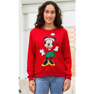 Disney Mickey Christmas Character Print Sweatshirt XL