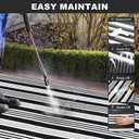 LEEVAN Outdoor Rug Waterproof for Patio Clearance Black and White Camping Rug 8x10 Plastic Straw Striped Floor Carpet for Backyard, Picnic, RV, Deck, Bench, Balcony