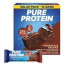 Pure Protein Chocolate Deluxe Protein Bars, 21g Protein, Gluten Free, 12 Ct (EXP 10/17/26)