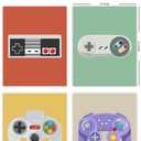 2 x Poster Master 4-Piece Controllers Print - Gaming Poster - Geeky & Pop Art - Retro Game Consoles Design - Gamer Gift - Colorful Game Room, Man Cave or Boy's Bedroom Decor - 8x10 UNFRAMED Wall Art