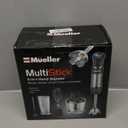 Mueller Multistick 800W 4-in-1 Immersion Blender Handheld, 12 Speed Hand Mixer - Turbo Boost, Heaviest Duty Copper Motor, Titanium Blades Hand Blender, Milk Frother Wand, Whisk, Beaker, Chopper, Grey