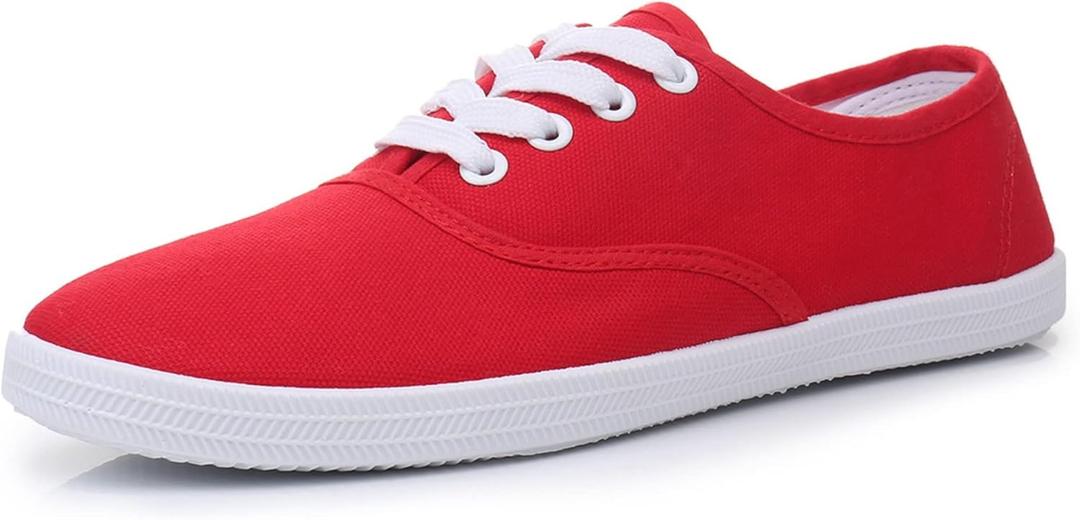 VenusCelia Women's Rainbow Lace Up Sneaker Shoes (7.5)