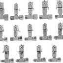 14Pcs Tee Fittings Hydrulic Presure Test Connector Set Coupling, Hydraulic Test Fittings for Construction Machinery Excavator