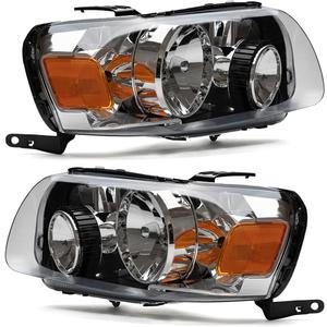 For 05-07 Escape Headlights Assembly DOT Approved Driver and Passenger Side Replacement Fits for Ford Escape 2005 2006 2007 Head Lights,Black