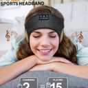 LC-dolida Sleep Headphones Headband Bluetooth 5.4, Headband Earphones Wireless with USB C Charge Port, Sleep Mask for Sleeping, Sports, Gifts, Workout, Jogging, Yoga, Insomnia, Air Travel, Meditation