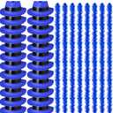 JaGely 24 Pieces Neon Party Supplies 24 Neon Gangster Hats 24 Pcs Feather Boas for Halloween Glow Party Hora Loca 80's