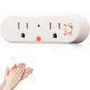Kingdder Clapping Light Control Switch Clap On/Off Sound Activated Switch 110v Wireless Wall Outlet with 2 Sockets Sensor Smart Plug for Bedroom Lights Fun Small Appliances Home Decor