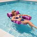 Inflatable Pool Float Chair - Pool Floats Adult Heavy Duty, Water Floating Lounge Chairs, Blow up Floaties Adults for Summer Fun Party Lake Beach