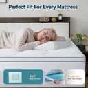GEMBED Firm Memory Foam Mattress Topper Queen Size - Dual Layer 2.5 Inch Cooling Gel Memory Pad and 1 Inch Pillow Top Mattress Cover for Back Pain - 60" x 80" x 3.5"