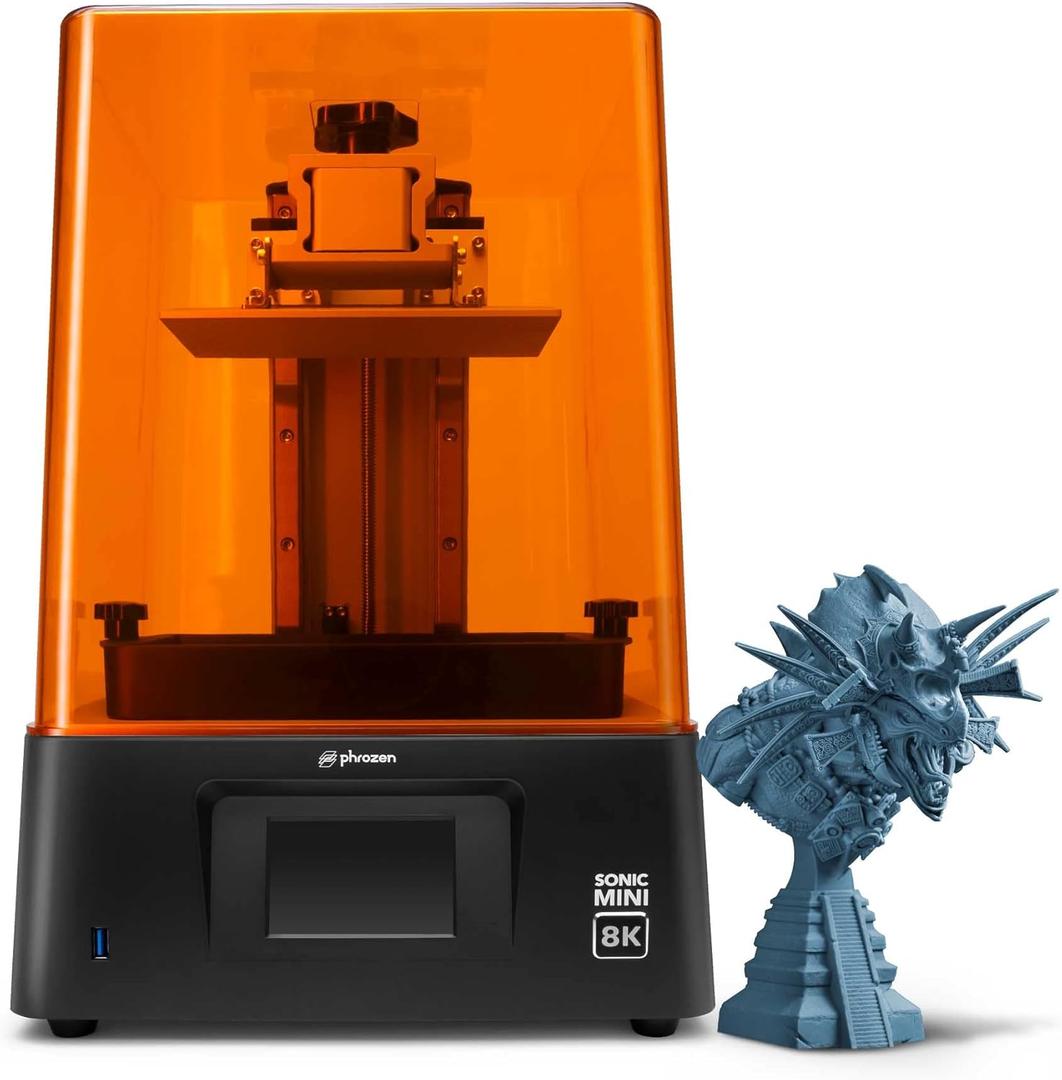phrozen Sonic Mini 8K LCD Resin 3D Printer, 7.1" Monochrome LCD, Tabletop 3D Resin Printer with 22m XY Resolution, 6.5 * 2.8 * 7.1 Inch Printing Volume for Models, Miniatures and Action Figures