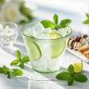 150 Pack Clear Plastic Cups 9 oz Green Plastic Cups for Cocktail Fancy Disposable Cup for Party Stemless Wine Glasses for Party Wedding Graduation