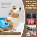 Dog Ear Muffs Dog Head Ear Warp Noise Protection (L-Head Circle(17.7"~23.6"), Brown)