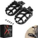 JFG RACING Dirt Bike Foot Pegs,CNC Footpegs Rest Pedal for Pit Bike KX85 01-24/KX65 00-24/KX100 98-20/KLX140 08-24/RM65 03-05/KX80 98-00/KX112 22-24/KLX140L 08-24/KLX140G 17-24/RM100 03-Black
