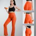 NirLUX Bootcut Leggings for Women  High Waisted Yoga Pants Women  Tummy Control Workout Womens Leggings (Orange)