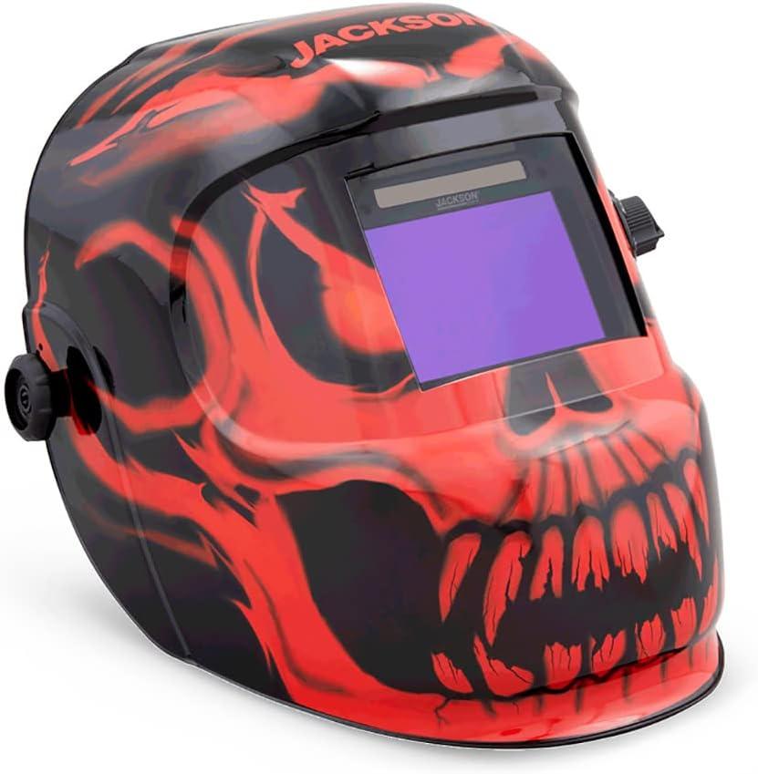 Jackson Safety Premium Graphic Welding Hood with ADF - Ultra Lightweight Auto Darkening Welding Helmet - ANSI Z87.1 (Multiple Styles)