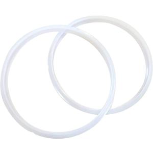 Power Pressure Cooker Sealing Ring Clear Color Multi-Cooker Rubber Gaskets for Many 5 Liter 6 Liter 5 Quart and 6 Quart Models, Set of 2 (White)