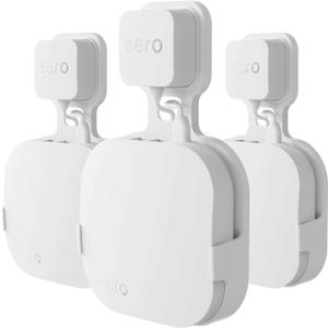 Wall Mount Holder for eero Pro Home WiFi System-Simple and Sturdy Wall Mount Holder Stand Bracket (NOT for eero 6 or eero pro 6), Without Messy Wires (White(3 Pack))