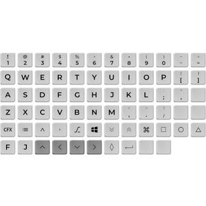 Chocfox-Fans Keycaps Low Profile PBT Keycaps for Kailh Chocolate Switch Mechanical Keyboard (Alpha Kit)