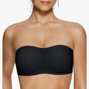 Vertvie Women's Wireless Strapless Bra Seamless Padded Bandeau Bra Non-Slip Silicone Tube Top Push Up Convertible Bralette XL