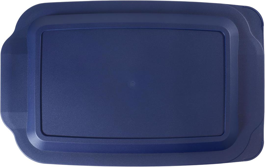 Replacement Lid for Pyrex 9x13 Casserole Glass Baking Dish Container Cover 233-PC, fits 3-Quart Dishes, Not Compatible with Cut-Out Handle Version (Navy)