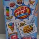 Liktoy 40Pcs Magic Foam Texture Painting Kit, 24Pcs Foam Texture Paper, 12 Colorful Brush, 2 Water Brushes, 3D Effect Texture Painting Set, Ideal for Halloween, Christmas, Birthday Gifts (cute)