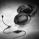 V-Moda BoomPro Microphone | for Gaming & Communication | Wired - 3.5 mm Jack | Flexible Boom | Clip-on Controller with Mute Button & Volume Wheel | Black