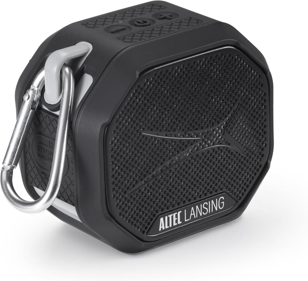 Altec Lansing HYDRATREK Magnetic Bluetooth Speaker, Waterproof IP67, Portable Speaker, True Wireless Pairing, USB-C Quick Charge, 3.7V 400mAh Battery, Voice Assistant, Perfect for Any Adventure