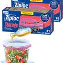 Ziploc Gallon Food Storage Bags, Stand-Up Bottom, Easy to Fill, 162 Count (Packaging May Vary)