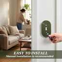 4 Pcs Oval Light Switch Cover Decorative Single Toggle Wall Plate Dark Wood Grain Design Oval Light Switch Cover Plate for Bedroom Kitchen Home Decoration (Classic,Green)