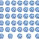 Blue Hydrangea Artificial Flowers Bulk, 40 Pcs Faux Hydrangea Flowers Heads, Artificial Fake Silk Hydrangea Flowers with Stems, Blue Flowers Artificial for Decoration Wedding Dcor