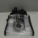 Small Tote Bag, clear, black straps, 5 pack