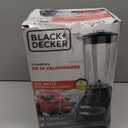 BLACK+DECKER Countertop Blender with 6-Cup Glass Jar, 10-Speed Settings, Black, BL2010BG