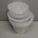  Clear Plastic Food Storage Containers with Lids, Stackable Round Deli Containers for Meal